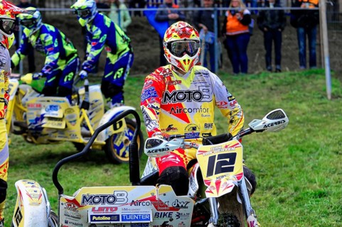 Motocross, Rudersberg, Baden-Württemberg, Germany, Europe, Rider on a motocross bike with sidecar