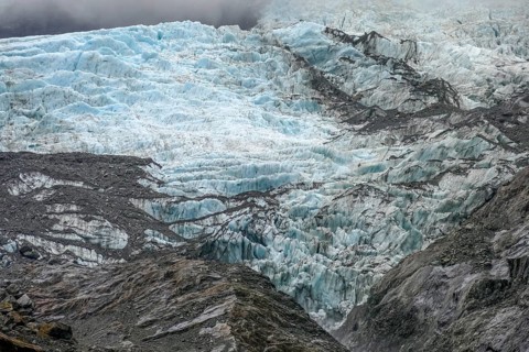 Detail scenery around the Franz Josef Glacier on the West Coast at the South Island of New Zealand