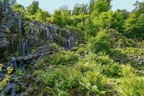 The Steinhoefer Wasserfall at the Bergpark Wilhelmshoehe in Kassel, Germany