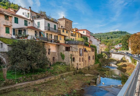 Impression of Borgomaro, a comune in the Province of Imperia in the Italian region Liguria