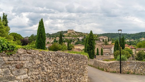 Scenery around Vaison-la-Romaine, a town in the Vaucluse department in the Provence region in