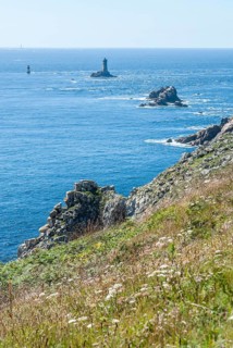 Coastal scenery around Pointe du Raz, a promontory in Brittany, France