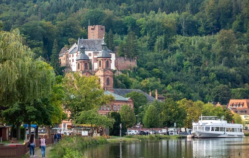 City view of Miltenberg including the Mildenburg in Lower Franconia, Bavaria, Germany