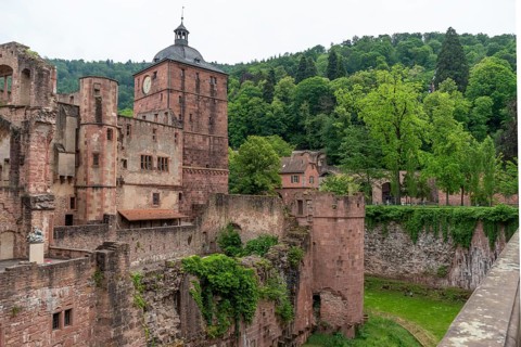 Detail of the Heidelberg castle in Germany