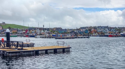 Waterside scenery around the harbour of Dingle, a town in County Kerry, Ireland