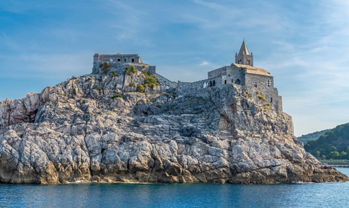 San Pietro in Porto Venere, a town at a coastal area in the province of La Spezia in Liguria,