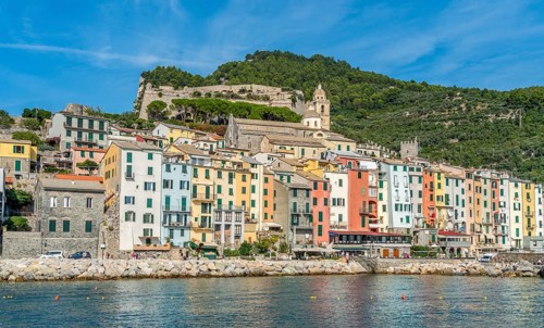 Scenery around Porto Venere, a town at a coastal area in the province of La Spezia in Liguria,