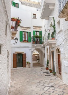 Scenery around Locorotondo in Apulia, an area in Southern Italy