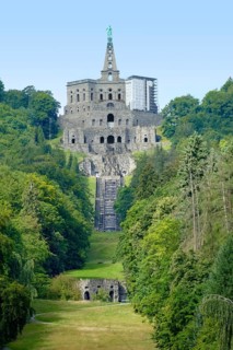 The Hercules monument at the Bergpark Wilhelmshoehe in Kassel, Germany