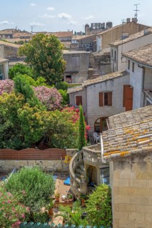High angle view of a commune named Aigues-Mortes in France