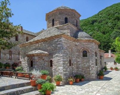 Evangelistria Monastery located at Skiathos which is one of the greek Sporades islands