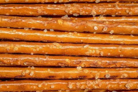 Closeup of some salt sticks in light back