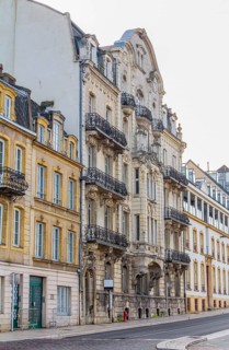 Impression of a city named Metz, located in the Lorraine region in France at winter time