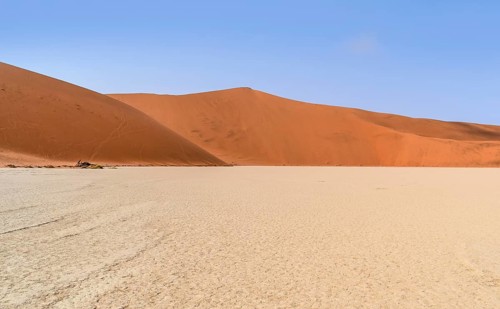 Namib desert scenery around Deadvlei in the Sossusvlei area in Namibia