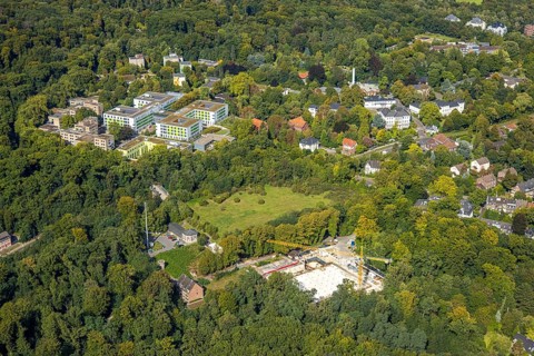 Aerial view, LVR Klinikum Düsseldorf für Psychiatrie und Psychotherapie, Kliniken der