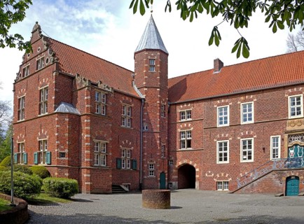 Haneburg, architecture, south-east side, Leer, East Frisia, Germany