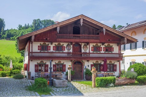 Schusterhäusl, former sacristan's house, today holiday home, Törwang, Samerberg, Chiemgau, Upper