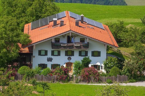 Residential building, Samerberg, Chiemgau, Upper Bavaria, Bavaria, Germany