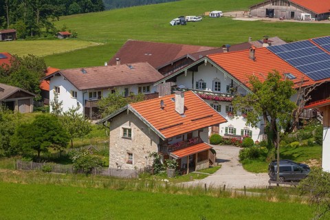 Residential building, Samerberg, Chiemgau, Upper Bavaria, Bavaria, Germany