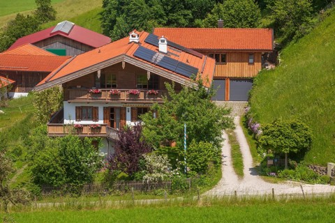 Residential building, Samerberg, Chiemgau, Upper Bavaria, Bavaria, Germany