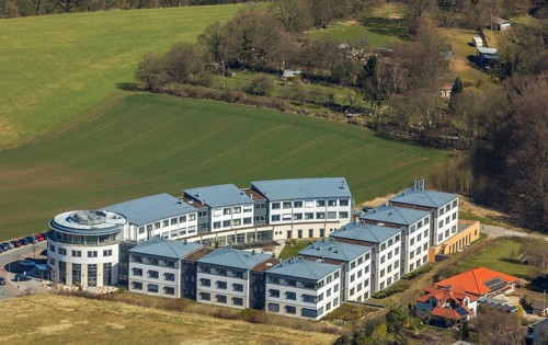 Aerial view, hospital Schön Klinik Bad Arolsen, Bad Arolsen, district Waldeck-Frankenberg, Hesse,