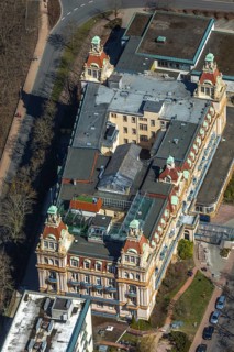 Aerial view, Asklepios Fachklinik Fürstenhof in Bad Wildungen in Hesse. Bad Wildungen, spa centre