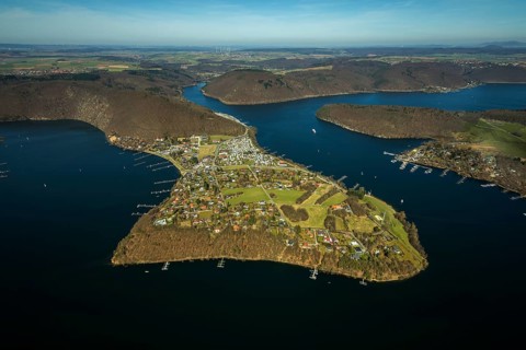 Aerial view, peninsula Scheid with Edersee, Eder, in Waldeck in Hesse. Waldeck, Burg Waldeck an der