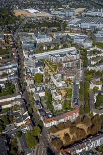 Aerial view, new residential area and office space, Ulmenstraße urban quarter, former Düsseldorf