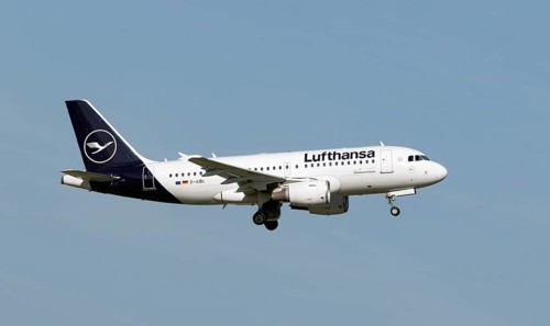 A Lufthansa CityLine Airbus A319 takes off, Schönefeld, 28/09/2025, Schönefeld, Brandenburg,