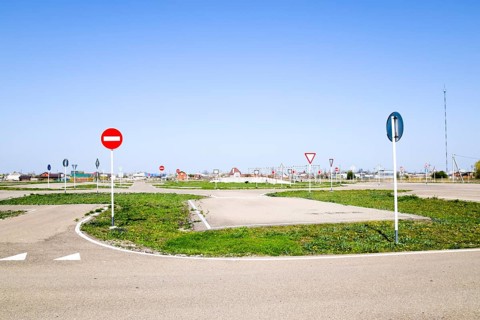 Autodrome. A platform for learning to lift a car. Krasnodar, Russia