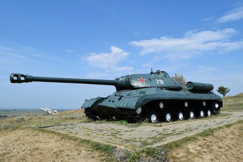 Museum copy of the tank. Taman, Krasnodar Krai, Russia