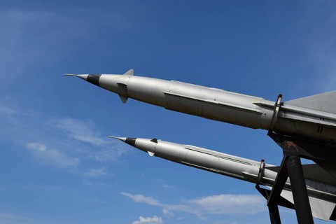 Air defense missiles. Museum of weapons and equipment. Taman, Krasnodar Krai, Russia