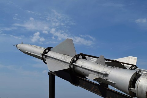 Air defense missiles. Museum of weapons and equipment. Taman, Krasnodar Krai, Russia