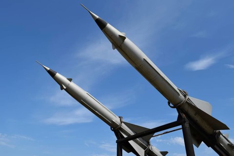 Air defense missiles. Museum of weapons and equipment. Taman, Krasnodar Krai, Russia