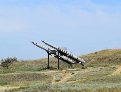 Air defense missiles. Museum of weapons and equipment.Taman, Krasnodar Krai, Russia