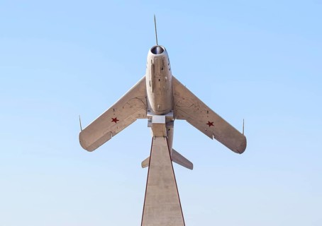 Monument to the fighter aircraft. Taman, Krasnodar Krai, Russia