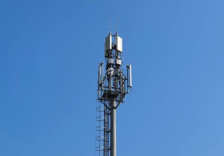 The tower cell tower with transponders. Atyrau, Kazakhstan