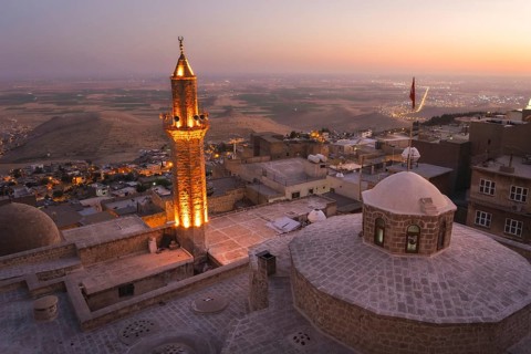 Mardin City sunset view in Turkey