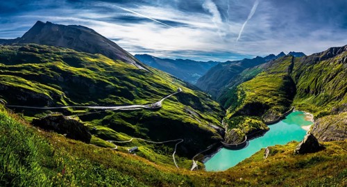 Pasterze Glacier Lake With Hydropower Dam In National Park Hohe Tauern With Großglockner High