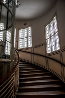 Staircase With Curved Steps In Historic Art Nouveaux Building In The Inner City Of Vienna In