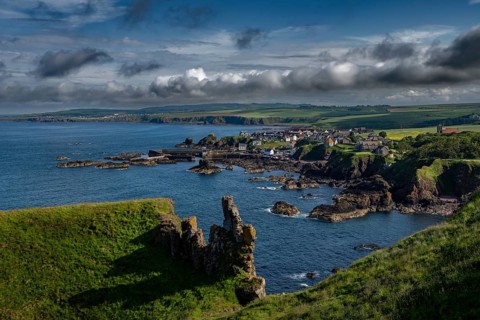 Scenic Village St. Abbs At The Spectacular Atlantic Coast of St. Abbs Head In Berwickshire In