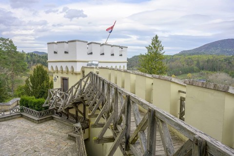 Defence defence tower of Trakoscan Castle, Trakošcan, Varaždin County, Croatia