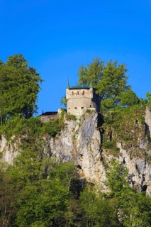Augustenturm, Lichtenstein Castle, fairytale castle of Württemberg, romantic fairytale castle on