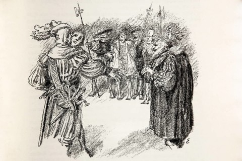 Illustration by Hermann Ebers, 21 June 1881 to 10 February 1955, painter, draughtsman, artist,