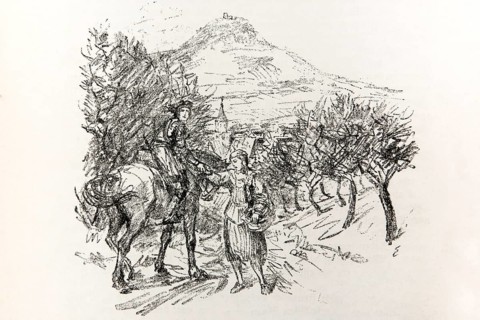 Illustration by Hermann Ebers, 21 June 1881 to 10 February 1955, painter, draughtsman, artist,
