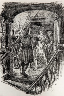 Illustration by Hermann Ebers, 21 June 1881 to 10 February 1955, painter, draughtsman, artist,