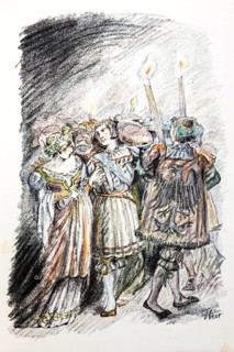 Illustration by Hermann Ebers, 21 June 1881 to 10 February 1955, painter, draughtsman, artist,