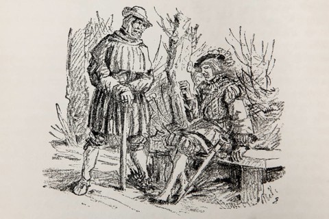 Illustration by Hermann Ebers, 21 June 1881 to 10 February 1955, painter, draughtsman, artist,