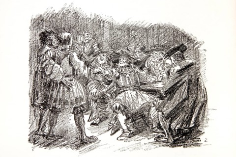 Illustration by Hermann Ebers, 21 June 1881 to 10 February 1955, painter, draughtsman, artist,