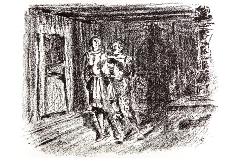 Illustration by Hermann Ebers, 21 June 1881 to 10 February 1955, painter, draughtsman, artist,